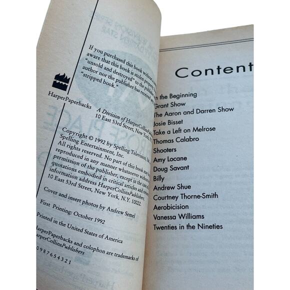 Melrose Place Off The Record First Edition Paperback Book 1992 90s Vintage VTG - Picture 3 of 4